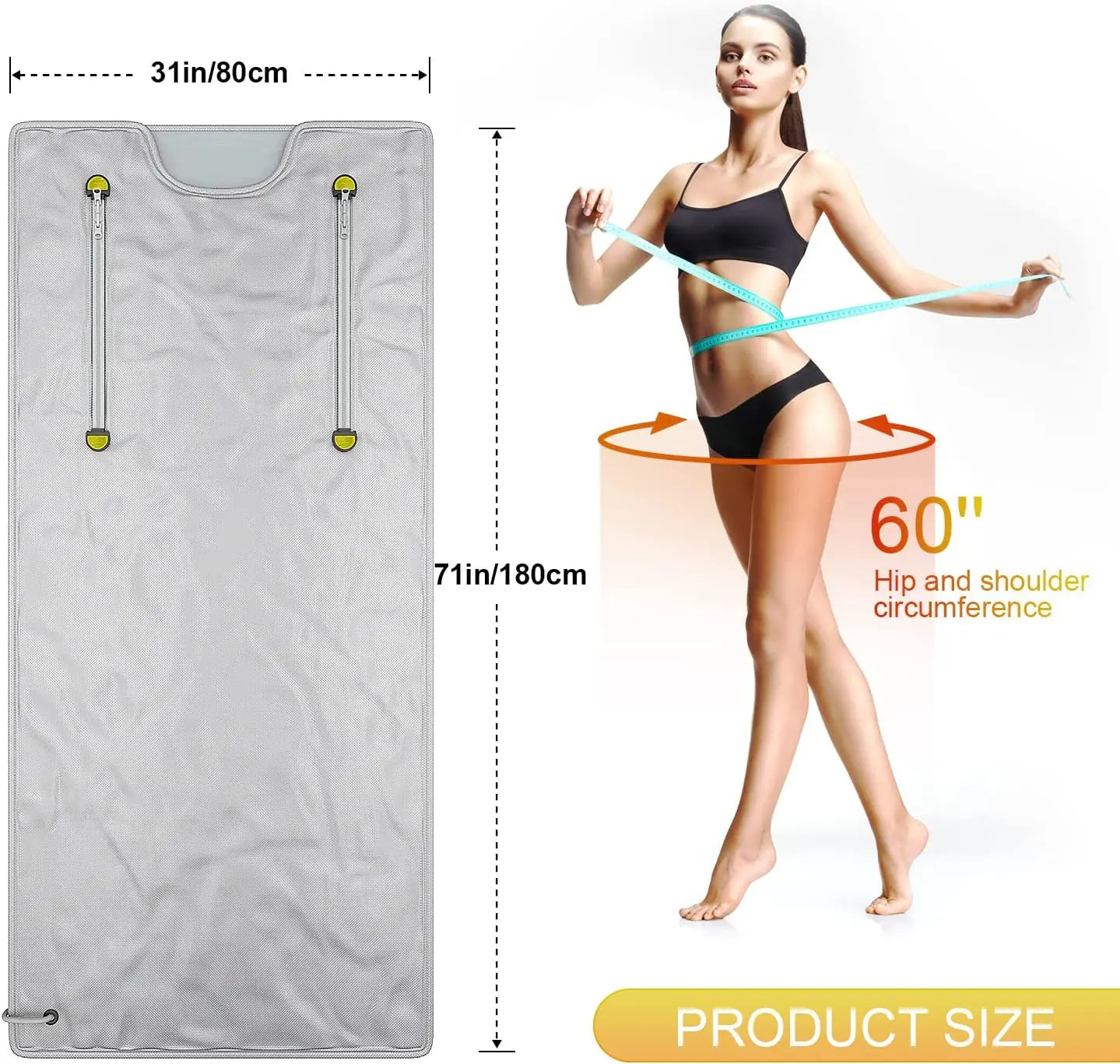 2 Zones Thermal Sauna Blanket Weight Loss