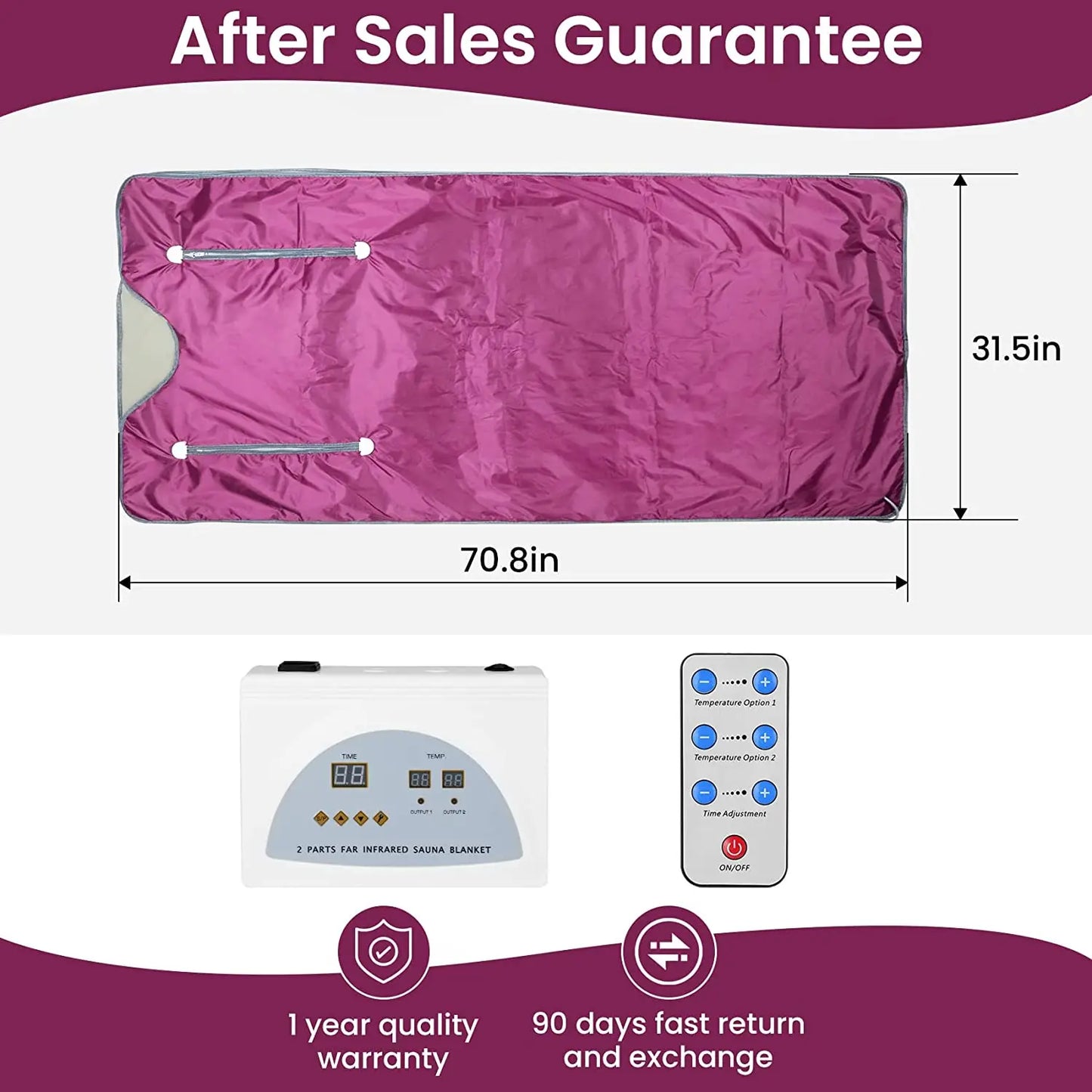 2 Zones Thermal Sauna Blanket Weight Loss