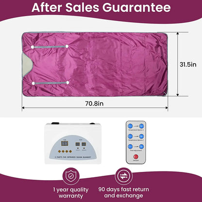 2 Zones Thermal Sauna Blanket Weight Loss